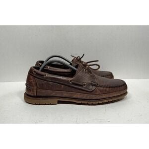 Orvis Gokey Brown Leather Mens Size 10 D Moc Toe Moccasins‎ Boat Shoes Slipper
